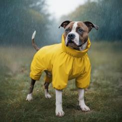 Дождевик для животных WAUDOG Clothes водонепроницаемый XS25 желтый Фото 3