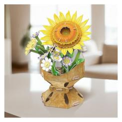 Пазл Cubic Fun трехмерный Букет цветов Подсолнух Фото 2