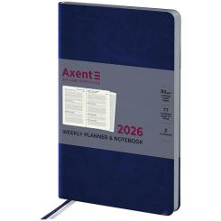 Еженедельник Axent датированный 2026 Partner City Soft 125х195, синий Фото