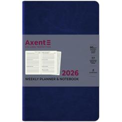 Еженедельник Axent датированный 2026 Partner City Soft 125х195, синий Фото 1