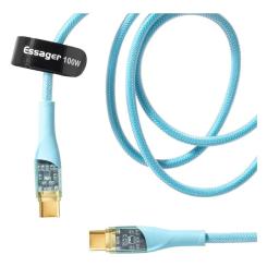 Дата кабель Essager USB-C to USB-C 1.0m 100W blue Фото