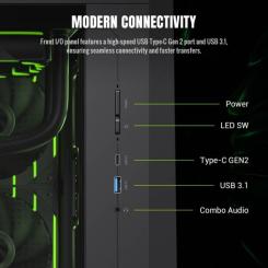 Корпус для ПК Gamemax Claw 360 BK Фото 11