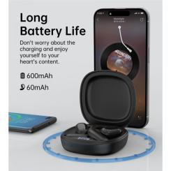 Наушники Choetech Open-ear з LED дисплеєм Black Фото 2