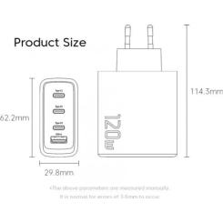 Зарядное устройство Essager 3xUSB-C + 1xUSB 120W GaN Фото 6