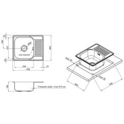 Мойка кухонная Kroner Satin-5848 08180 Фото 4