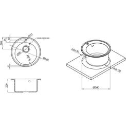 Мойка кухонная Kroner KompositSCH-510 Фото 5