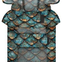 Дождевик для животных WAUDOG Clothes з капюшоном "Луска" XS Фото 2