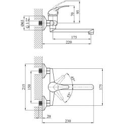 Смеситель Agua Leon-C040 Фото 3