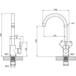 Смеситель Agua Acero-INOX035 Фото 9