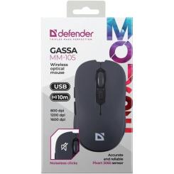 Мышка Defender Gassa MM-105 Wireless Black Фото 5