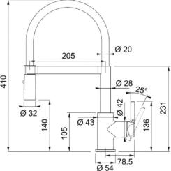 Смеситель Franke Lina Semi Pro Фото 5
