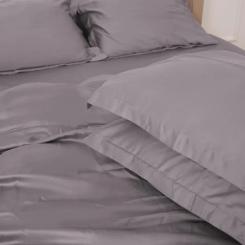 Постельное белье MirSon Tencel №06 Gray 175х210 двоспальний Фото 2