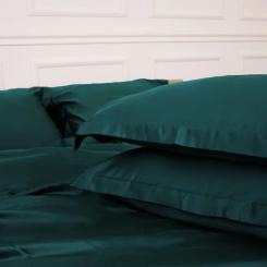Постельное белье MirSon Tencel №07 Emerald 200x220 Евро Фото 4