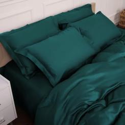 Постельное белье MirSon Tencel №07 Emerald 200x220 Евро Фото 6