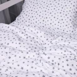 Постельное белье MirSon 016 White Stars Фланель 175х210 двуспальный Фото 3