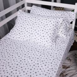 Постельное белье MirSon 016 White Stars Фланель 175х210 двуспальный Фото 5