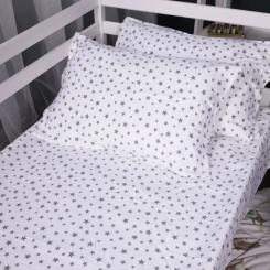 Постельное белье MirSon 016 White Stars Фланель 175х210 двуспальный Фото 6