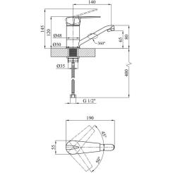Смеситель Kroner Odra-C010 Фото 6