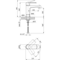 Душевой гарнитур Kroner Armada-W063 + змішувач Armada-W010 Фото 10