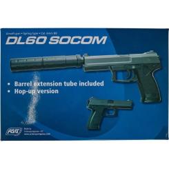 Страйкбольный пистолет ASG DL 60 SOCOM Spring Black Фото 7
