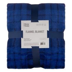 Плед Ardesto Flannel 160х200см, 100% поліестер, клітинка, синій Фото