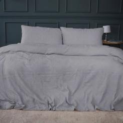 Постельное белье MirSon №20-02 Waffle Gray 200x220 Евро Фото