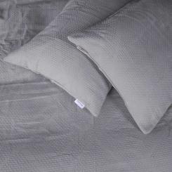 Постельное белье MirSon №20-02 Waffle Gray 200x220 Евро Фото 2