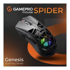 Мышка GamePro Genesis Spider Wireless/Bluetooth/USB Black Фото 3