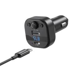 FM модулятор XO BCC18 USB-A OTG/USB-C Black Фото 1