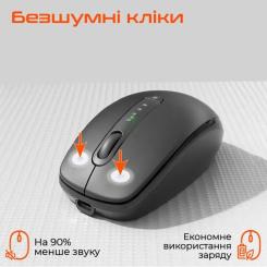 Мышка Meetion BTM100R Wireless/Bluetooth Black Фото 1