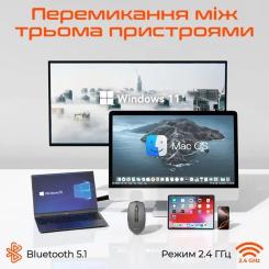 Мышка Meetion BTM100R Wireless/Bluetooth Black Фото 2