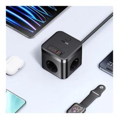 Сетевой фильтр питания Baseus PowerCombo Cube Power Strip Фото 10