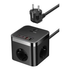 Сетевой фильтр питания Baseus PowerCombo Cube Power Strip Фото 1