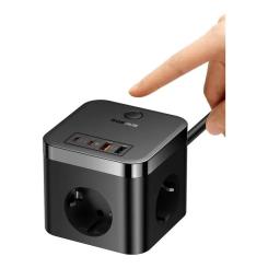 Сетевой фильтр питания Baseus PowerCombo Cube Power Strip Фото 3