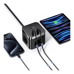 Сетевой фильтр питания Baseus PowerCombo Cube Power Strip Фото 7