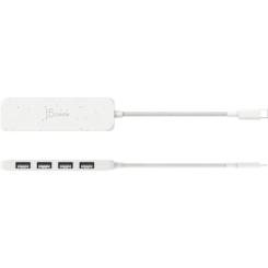 Концентратор J5create USB-C to 4xUSB-A 3.2 10Gbps white Фото 3