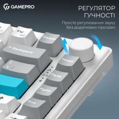 Клавиатура GamePro Asgard Yord Wireless/Bluetooth/USB UA White Фото 10
