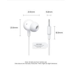 Наушники Vention Echo Lite 3.5mm In-Ear Wired White Фото 11