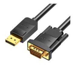 Кабель мультимедийный Vention DisplayPort M to VGA M 1.5m 1080p60Hz black Фото
