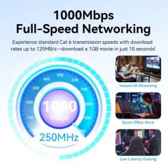 Патч-корд Vention 10м, UTP cat 6 RJ-45 black Фото 2