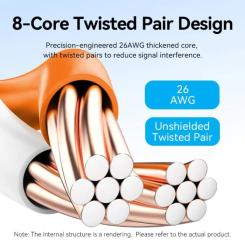 Патч-корд Vention 10м, UTP cat 6 RJ-45 black Фото 4