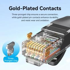 Патч-корд Vention 10м, UTP cat 6 RJ-45 black Фото 6