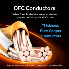 Патч-корд Vention 8м, S/FTP cat 8 RJ-45 black Фото 5