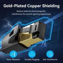 Патч-корд Vention 8м, S/FTP cat 8 RJ-45 black Фото 8