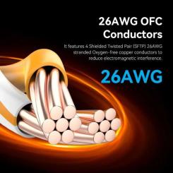 Патч-корд Vention 8м, S/FTP cat 8 RJ-45 black Фото 3