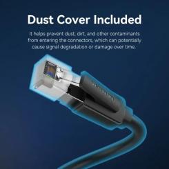 Патч-корд Vention 8м, S/FTP cat 8 RJ-45 black Фото 6