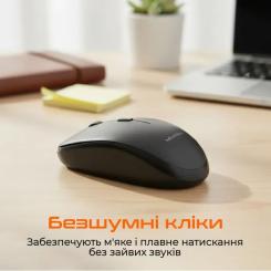 Мышка Meetion BTM100 Wireless/Bluetooth/USB Black Фото 2