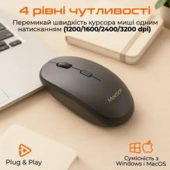 Мышка Meetion BTM100 Wireless/Bluetooth/USB Black Фото 3