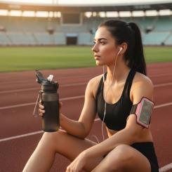 Бутылка для воды Line Art Merlo 600 мл сірий Фото 5