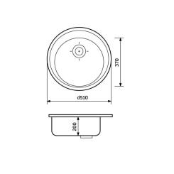 Мойка кухонная Adamant Sun сірий Фото 4